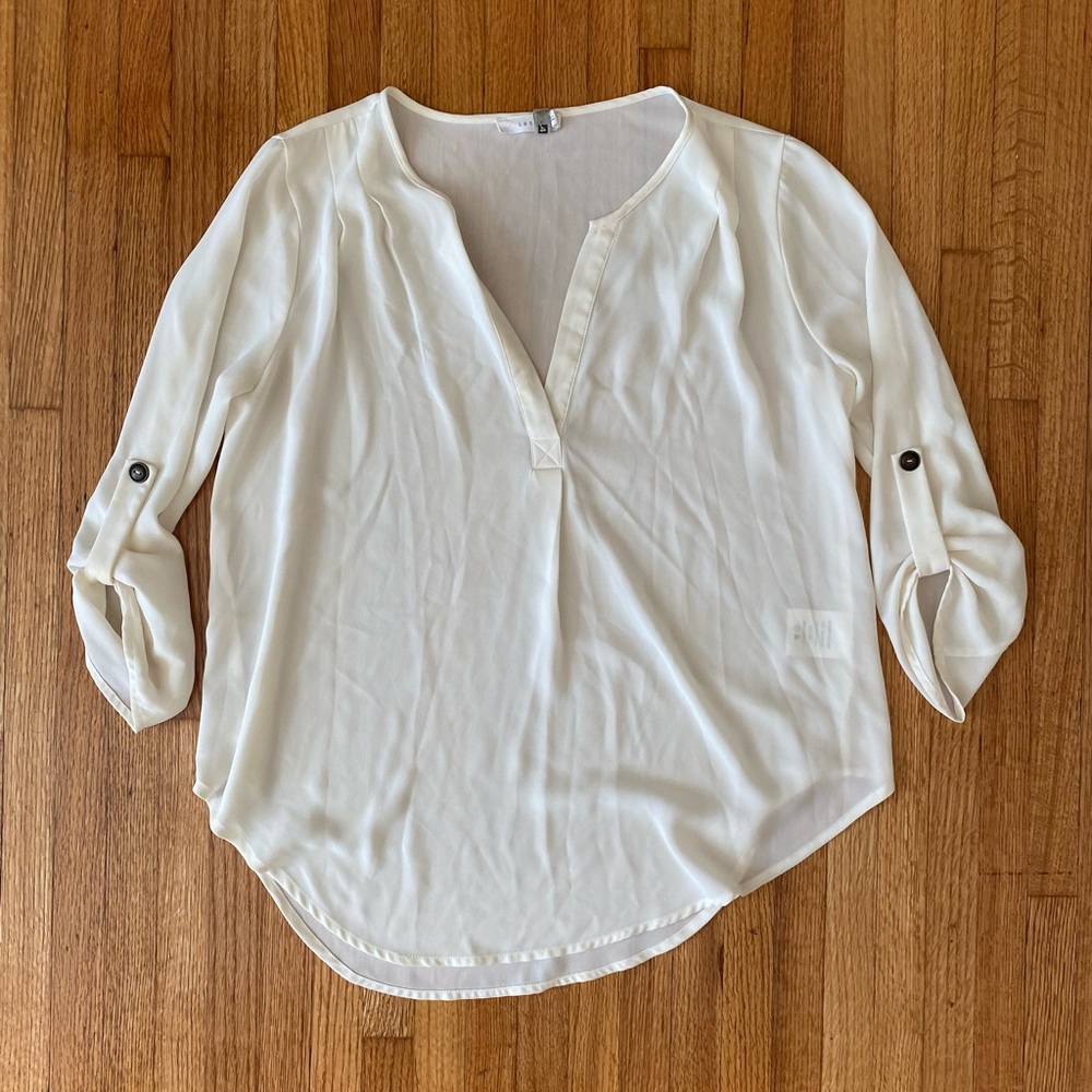 Lush nwot white cream blouse
